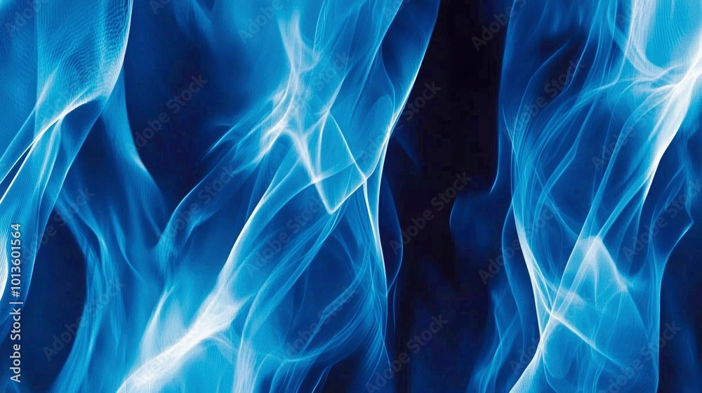 Obraz premium Abstract Blue and White Flowing Texture