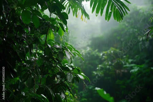 Rain in Tropical Forest