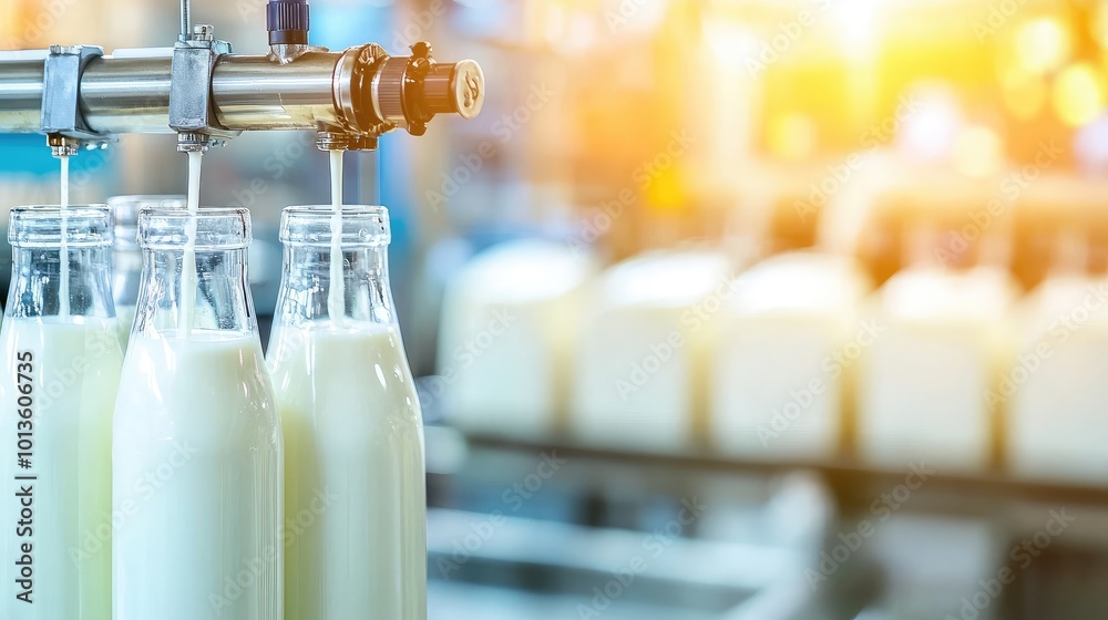 Modern Dairy Processing Plant Producing Fresh Milk Modern Dairy Processing Plant Producing Fresh Milk