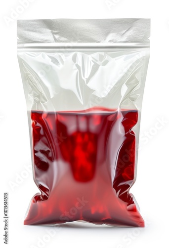 A blood bag on a white background photo