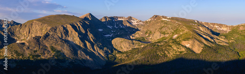 Landscape panorama of Rock Cut on the Trail Ridge Road. Rocky Mountain National Park. Colorado.  photo