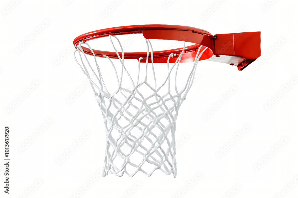Basketball hoop and net against a clear blue sky, featuring a vibrant backboard and ring, perfect for outdoor play and competition Basketball hoop and net against a clear blue sky, featuring a vibrant backboard and ring, perfect for outdoor play and competition