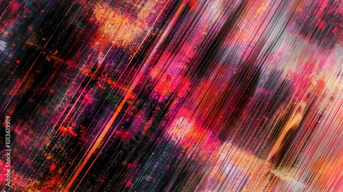 Abstract Texture of Red, Orange, and Purple Streaks