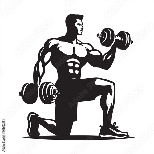 Bodybuilder vector design 