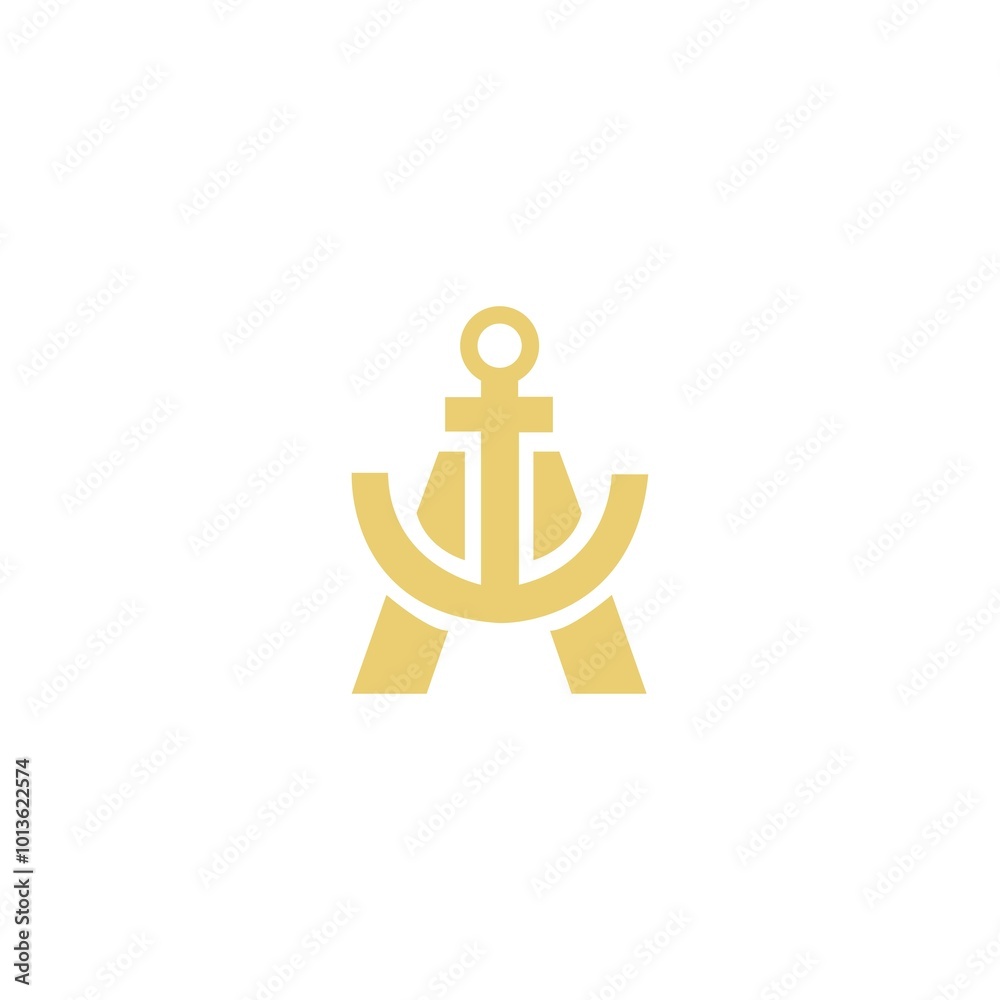 Anchor vector logo illustration design Anchor vector logo illustration design