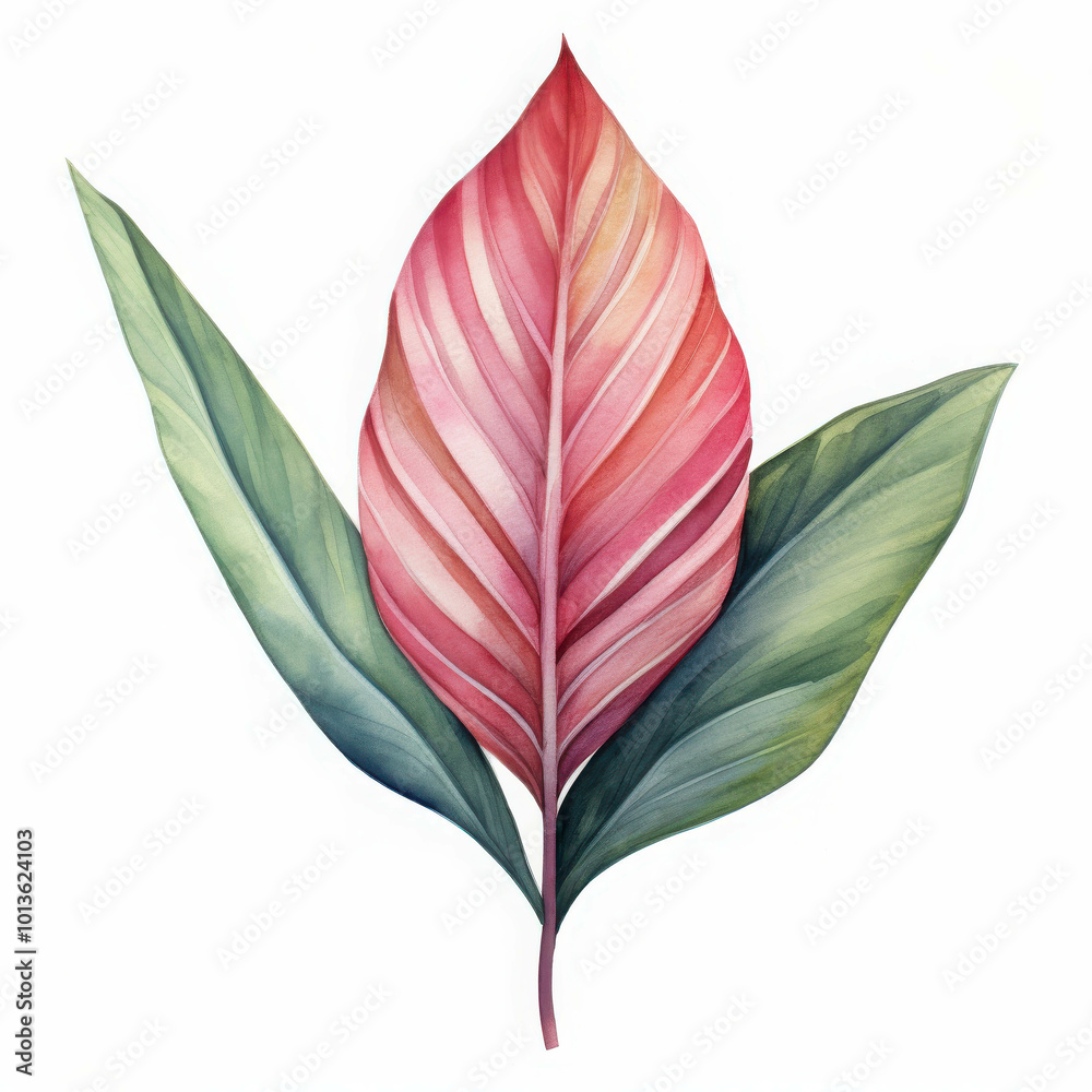 Isolated Watercolor Leaf Illustration Isolated Watercolor Leaf Illustration