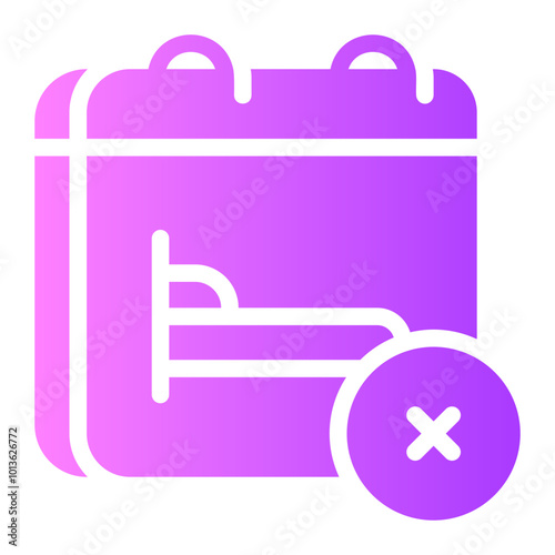 cancel booking gradient icon