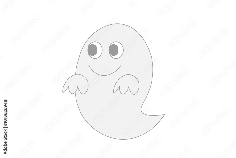 ハロウィンにぴったりのシンプルで可愛いおばけのイラスト ハロウィンにぴったりのシンプルで可愛いおばけのイラスト