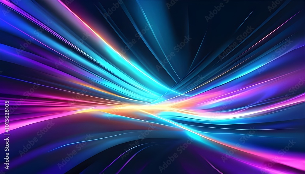 Glowing lines swirl in a vibrant abstract background, creating a dynamic interplay of light and color Glowing lines swirl in a vibrant abstract background, creating a dynamic interplay of light and color