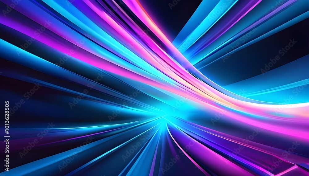 Colorful abstract blue background with glowing lines and a wave-like motion pattern Colorful abstract blue background with glowing lines and a wave-like motion pattern