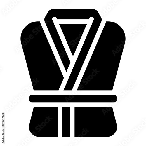 bath robe glyph icon