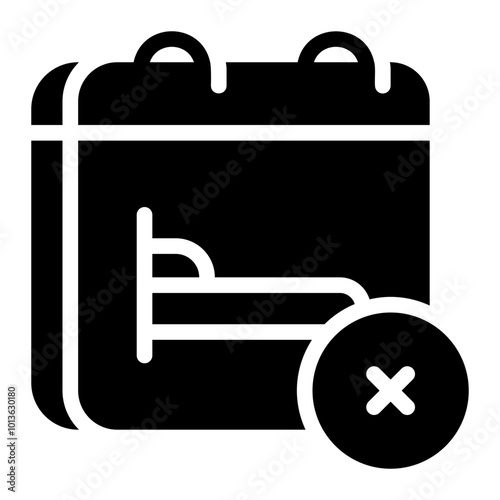 cancel booking glyph icon