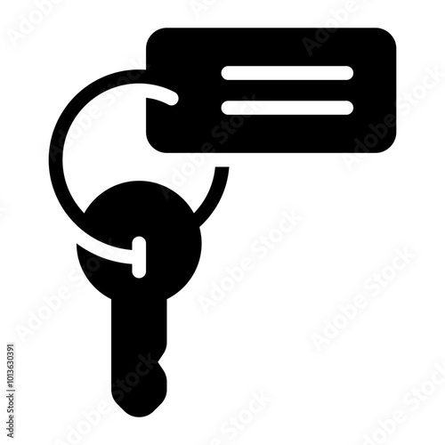 room key glyph icon