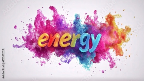 Vibrant explosion of colorful energy in dynamic abstract design photo