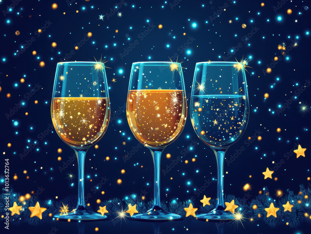 Festive New Year's Day 2025 virtual event backgrounds illustrations with bright and celebratory designs for online meetings and parties Festive New Year's Day 2025 virtual event backgrounds illustrations with bright and celebratory designs for online meetings and parties