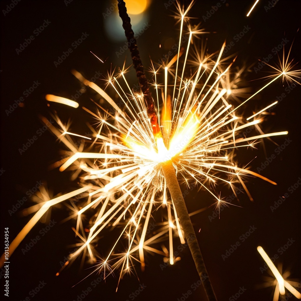 Sparkler Burning Brightly in the Night Sparkler Burning Brightly in the Night