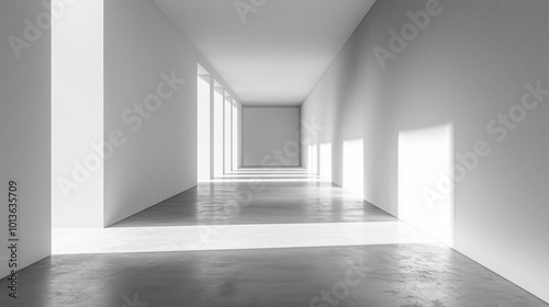 Minimalist Interior Space with Natural Light