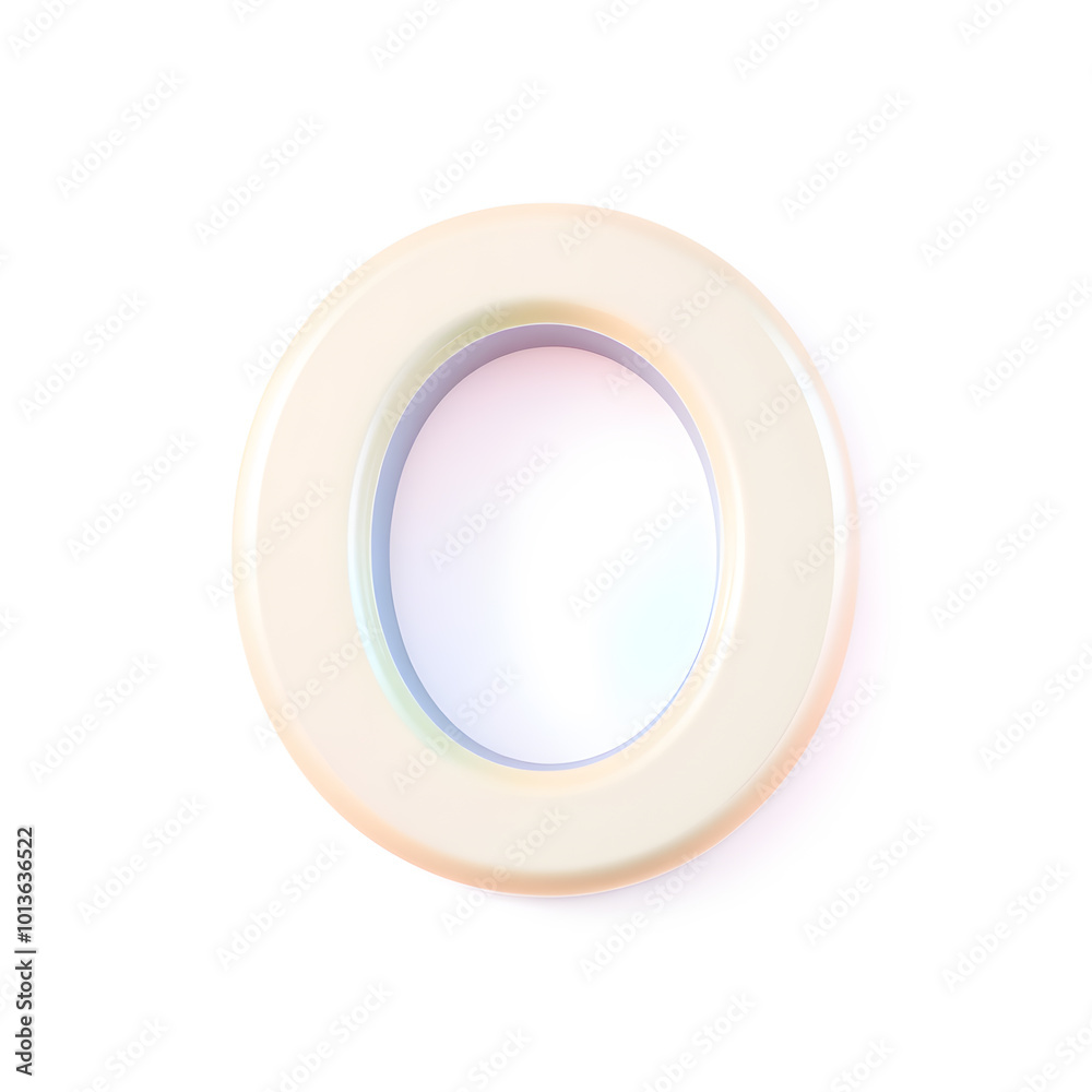 3D icon, number 0, white background, smooth textures, vibrant colors. Generative AI 3D icon, number 0, white background, smooth textures, vibrant colors. Generative AI