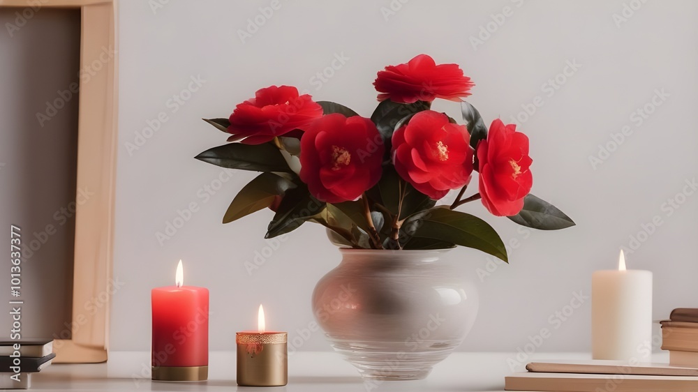 camellia on desk camellia on desk
