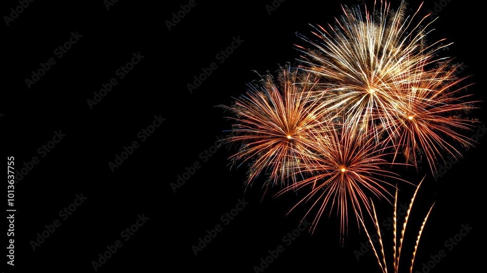 Vibrant Fireworks Exploding in the Night Sky with Dazzling Colorful Displays Vibrant Fireworks Exploding in the Night Sky with Dazzling Colorful Displays