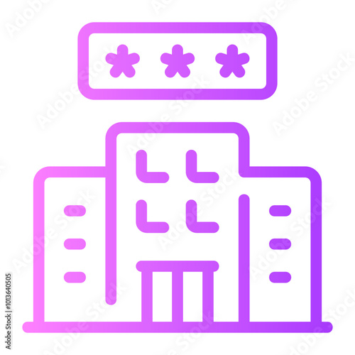 hotel gradient icon