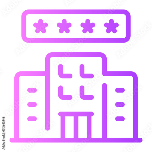 hotel gradient icon