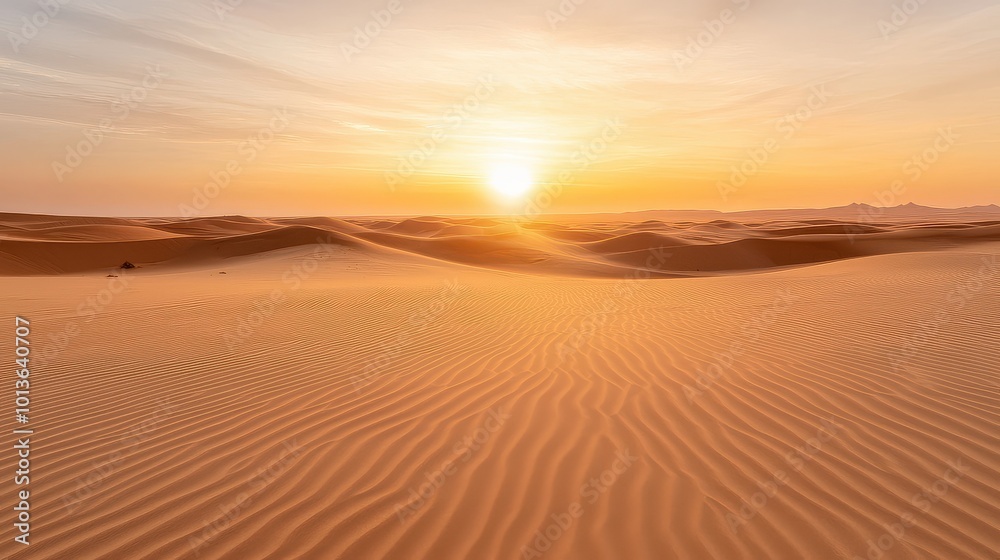 A stunning desert landscape featuring golden sand dunes illuminated by a vibrant sunset, creating a serene and peaceful atmosphere. A stunning desert landscape featuring golden sand dunes illuminated by a vibrant sunset, creating a serene and peaceful atmosphere.