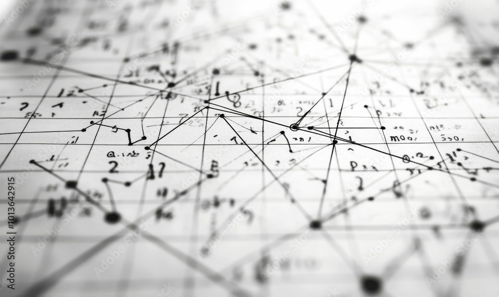Hand-drawn graph on grid paper with numbers.