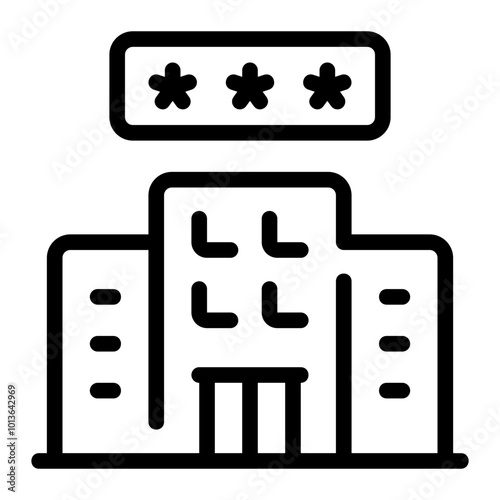 hotel line icon