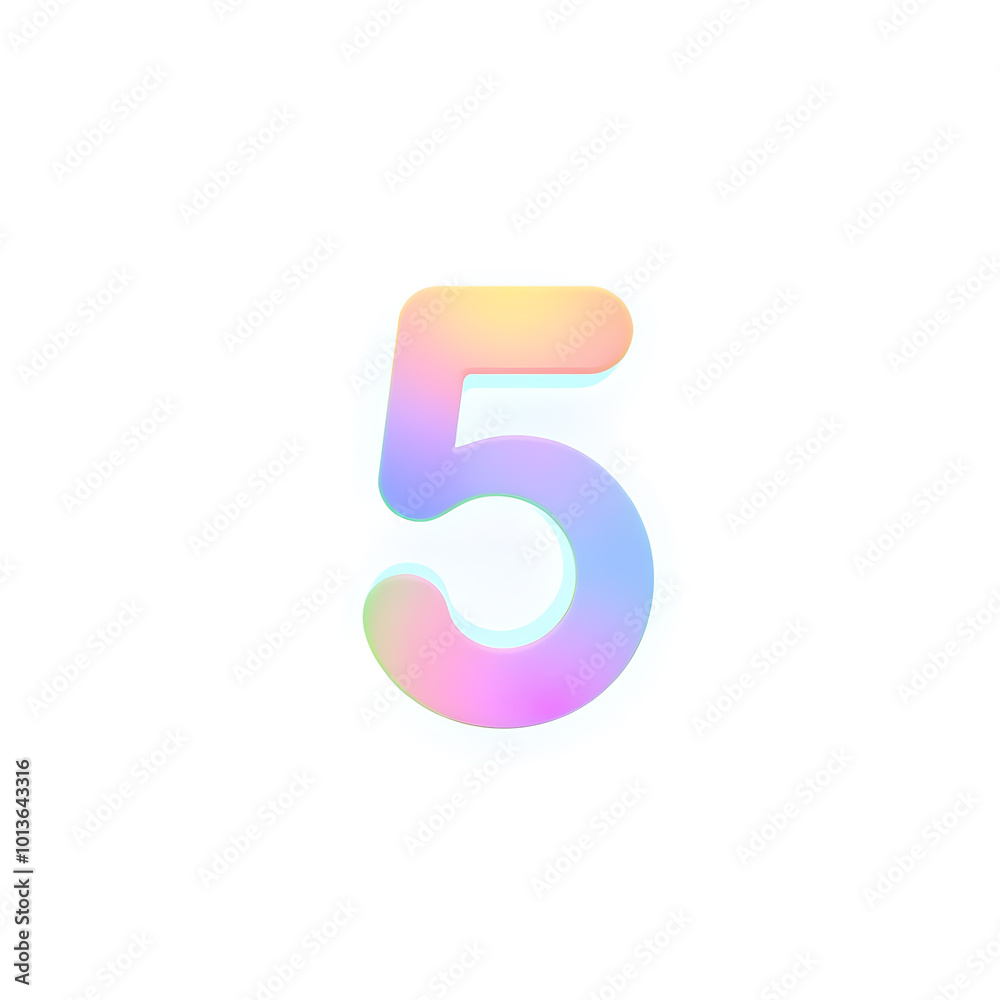 3D icon, number 50 white background vibrant colors. Generative AI 3D icon, number 50 white background vibrant colors. Generative AI