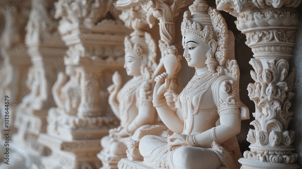 Intricate Indian sculptures with detailed carvings, no people, providing space for writing or design. Intricate Indian sculptures with detailed carvings, no people, providing space for writing or design.