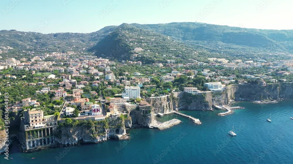 Stunning view of the Italian city Sorrento