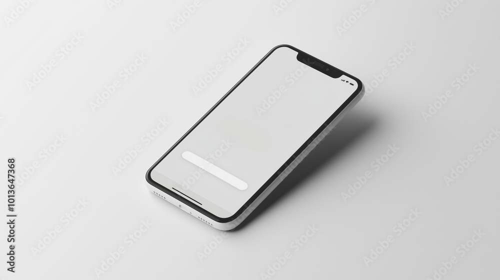Simple Minimal Mockup of a Smartphone on White Surface Simple Minimal Mockup of a Smartphone on White Surface