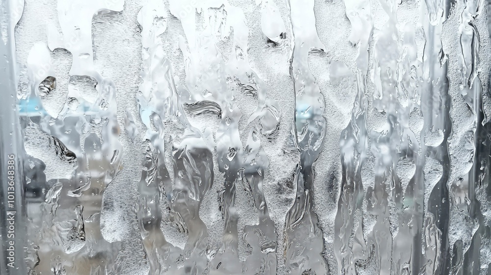 Abstract Water Droplets on a Glass Surface Abstract Water Droplets on a Glass Surface