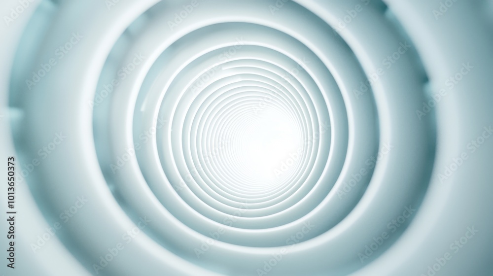Futuristic White Spiral Tunnel, an immersive 3D rendering showcasing an abstract design with a smooth, flowing spiral structure, inviting exploration and imagination. Futuristic White Spiral Tunnel, an immersive 3D rendering showcasing an abstract design with a smooth, flowing spiral structure, inviting exploration and imagination.