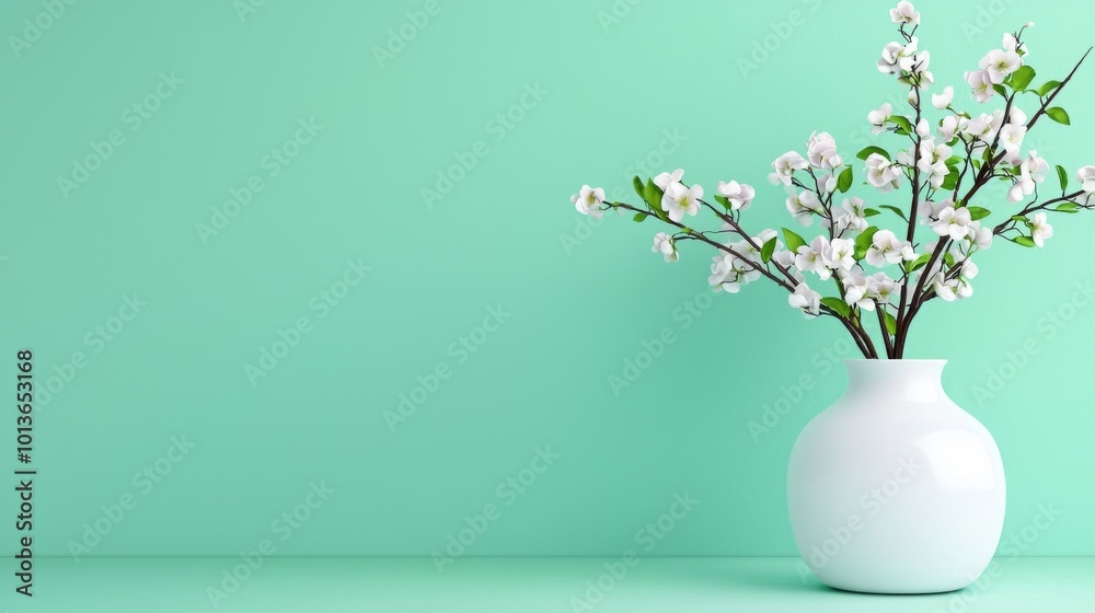 Fresh Blossom Arrangement in Minimalist Vase Fresh Blossom Arrangement in Minimalist Vase
