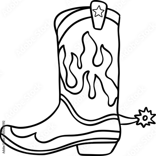 Christmas cowboy boot