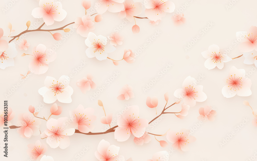 Fototapeta premium Vintage floral texture art background 