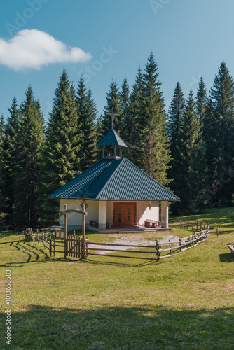 Chapel in alps slovenija