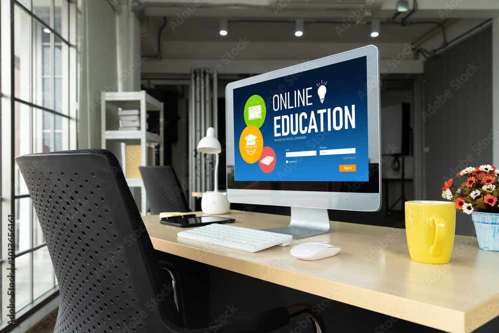 E-learning website with modish sofware for student to study online on the internet network E-learning website with modish sofware for student to study online on the internet network