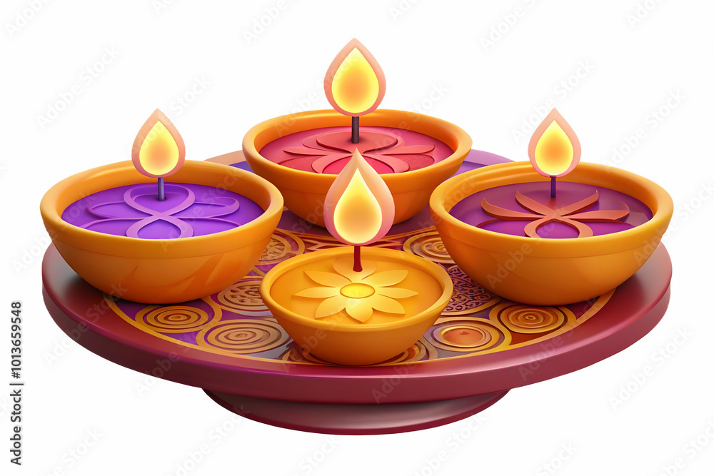 Flat Glossy Rangoli Patterns with Glowing Diyas - A Colorful and Festive Diwali Background Design Flat Glossy Rangoli Patterns with Glowing Diyas - A Colorful and Festive Diwali Background Design