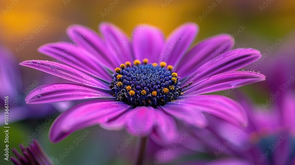 Fototapeta premium Michaelmas Daisy symbolizing farewell and the end of the productive year