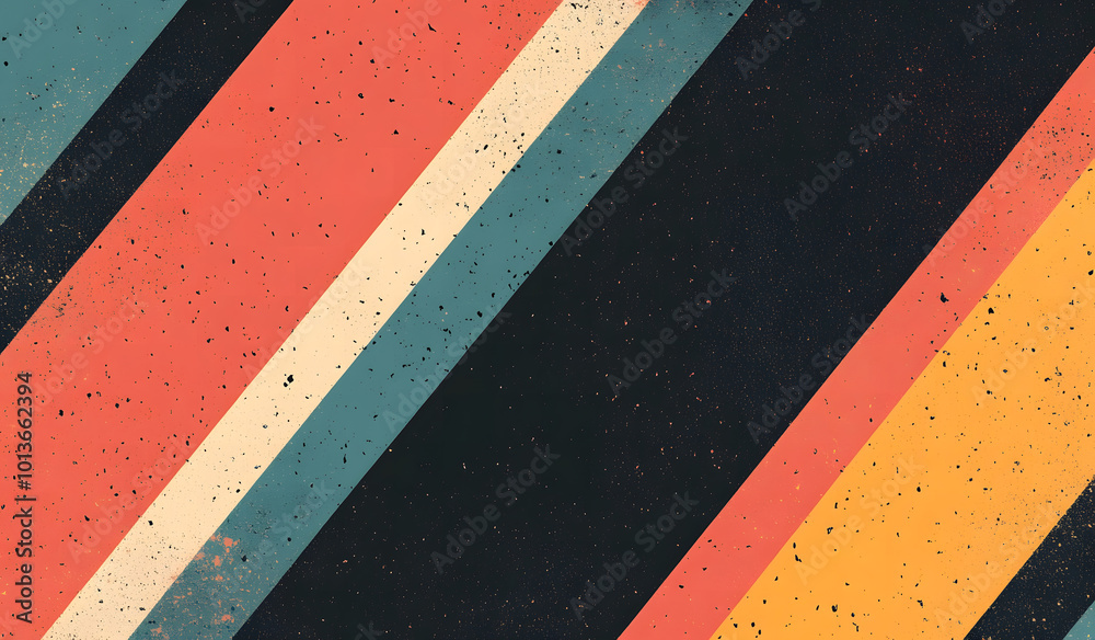 Naklejka premium Retro Diagonal Striped Grunge Background