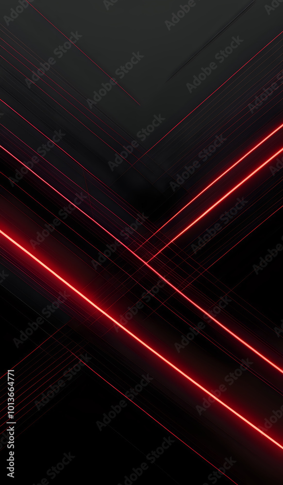 Dark grey background with red glowing lines for social media post, business, advertising events Dark grey background with red glowing lines for social media post, business, advertising events