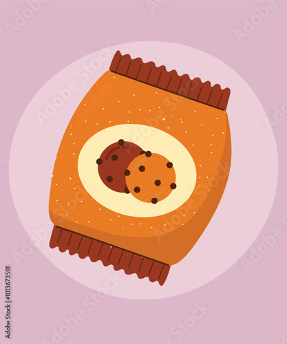 Flat Design  Illustration with Cookies Pack