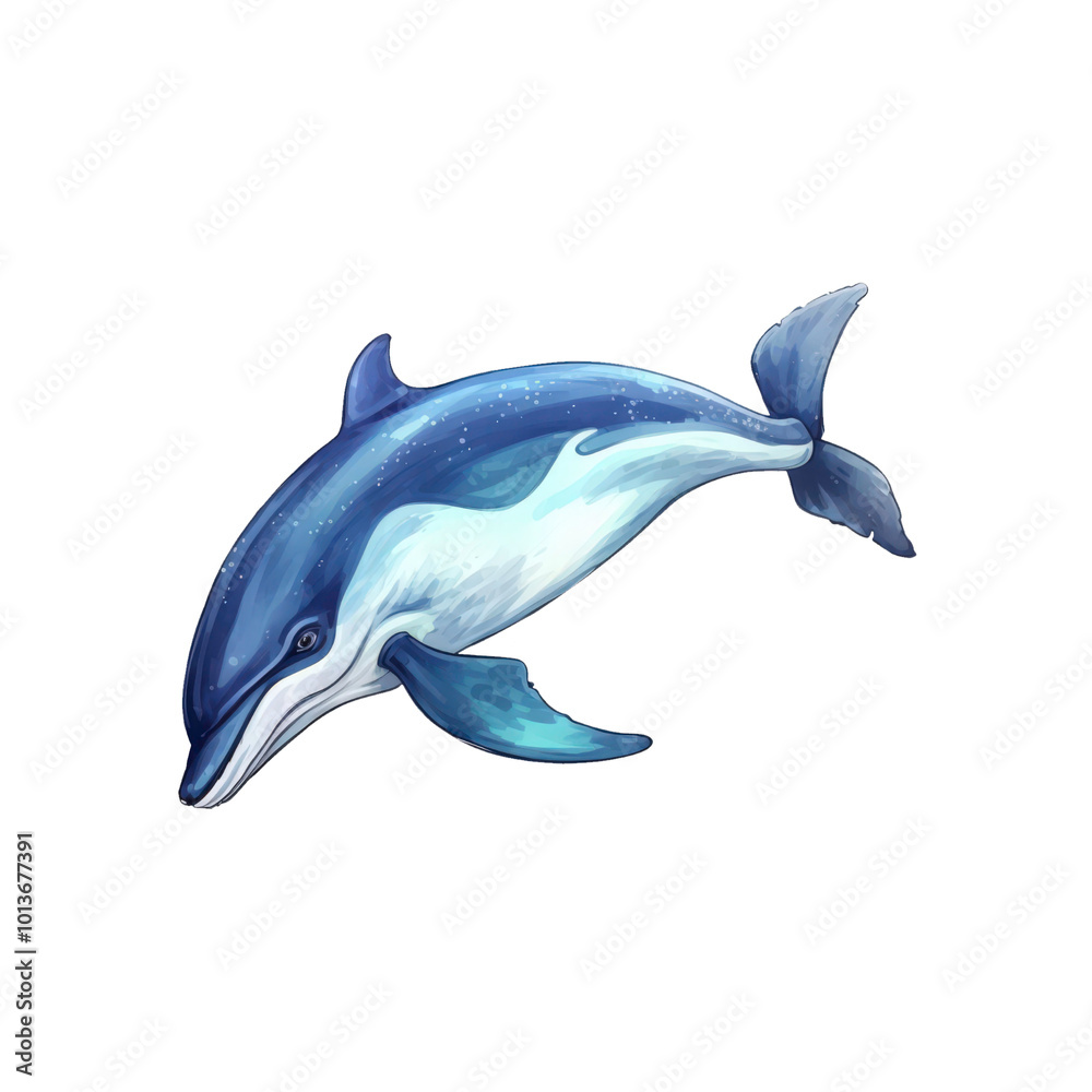 Obraz premium Blue whale jumping dynamic sea scene suitable for environment, wildlife conservation, marine biology projects, educational purposes, nature themed design. Generative AI
