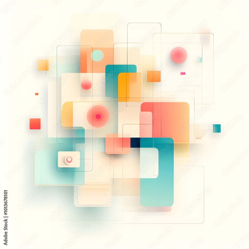 Minimalist Abstract Digital Artwork Featuring a Grid Based Pattern with Clean Lines and a Soft Pastel Toned Gradient Evoking a Sense of Organized and Streamlined Technology Minimalist Abstract Digital Artwork Featuring a Grid Based Pattern with Clean Lines and a Soft Pastel Toned Gradient Evoking a Sense of Organized and Streamlined Technology