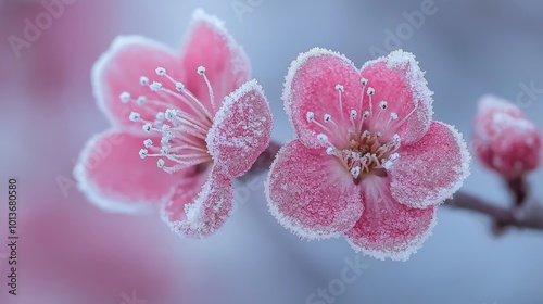 A delicate plum blossom blo...