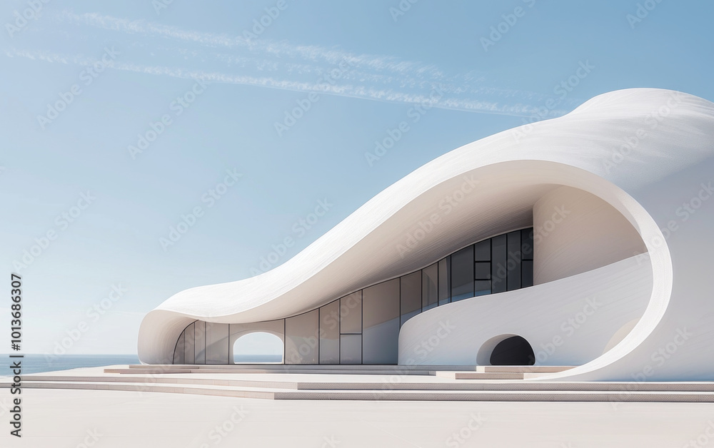 Minimalist modern art building space structure Minimalist modern art building space structure