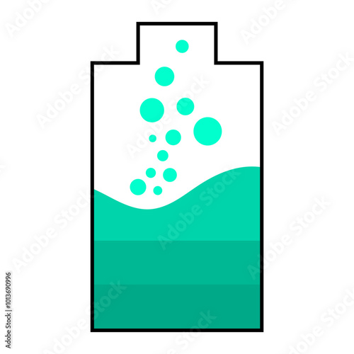 battery charging. battery color status. green color on battery status. charging process. fast charging. environmentally friendly. Power. charging effect display. bubble effect. vector illustration